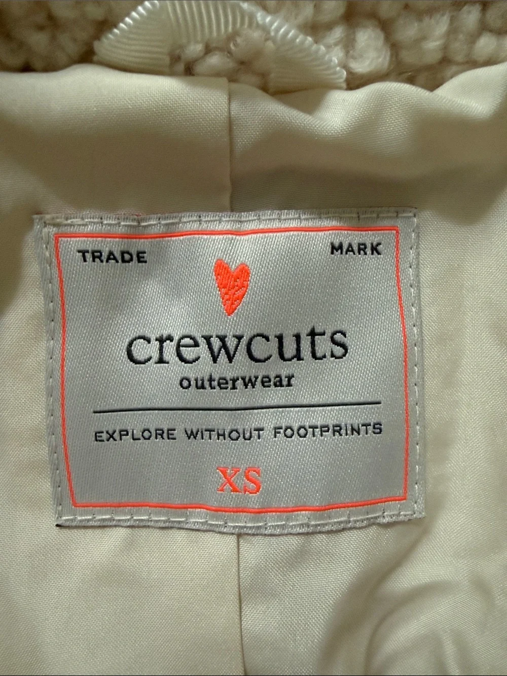 Crewcuts Cream Sherpa Pea Coat for Kids